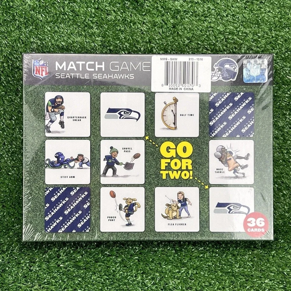 Seattle Seahawks Memory Match Game NFL‎ Toys Kids Birthday Football Party Gifts